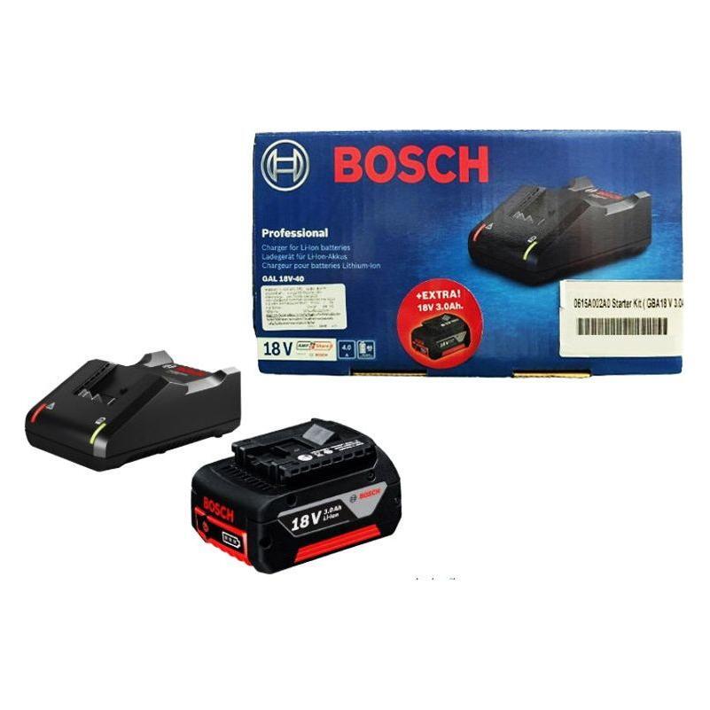 Bosch Starter Kit 18V 3.0Ah Battery GAL 18V-40 Fast Charger | Bosch by KHM Megatools Corp. Bosch Starter Kit 18V 3.0Ah Battery GAL 18V-40 Fast Charger | Bosch by KHM Megatools Corp.
